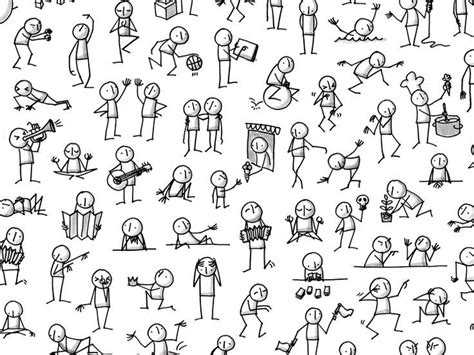 sketchnoting people - Szukaj w Google | Stick figure drawing, Doodle people, Drawing people