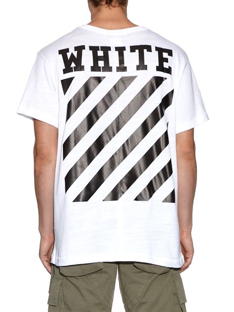 Off-White c/o Virgil Abloh Logo-Printed Cotton T-Shirt in White for Men - Lyst