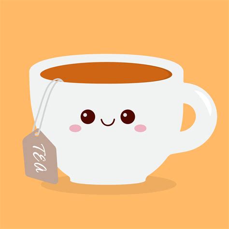 Cartoon character tea cup. Emoji tea 3352389 Vector Art at Vecteezy