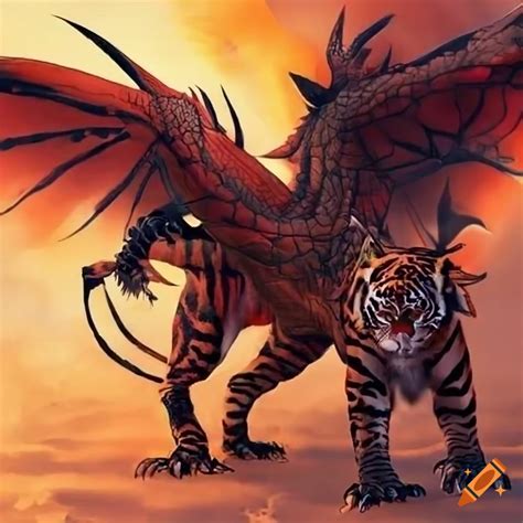 A fierce dragon-tiger hybrid on Craiyon