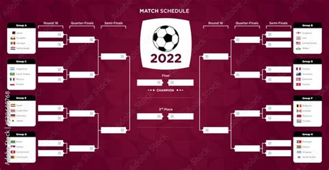 Match Schedule Qatar 2022 football cup. 32 Teams with flags. | World cup match schedule, Match ...