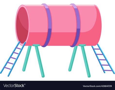 Playground tunnel on white background Royalty Free Vector