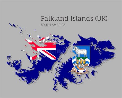 Falkland Official Flag in Shape of Brush Stroke Stock Vector ...