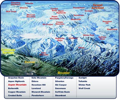 Colorado Ski Resorts Map | Images and Photos finder