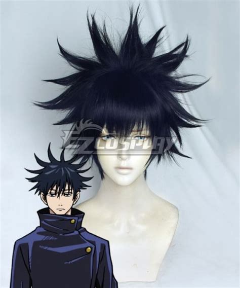 Jujutsu Kaisen Sorcery Fight Megumi Fushiguro Black Blue Cosplay Wig ...