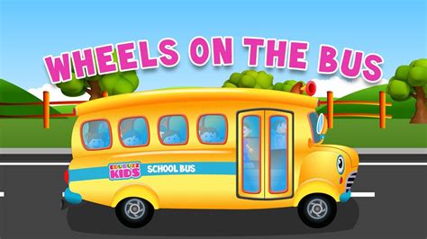 Wheels on the Bus Go Round and Round Rhyme with Lyrics - English ...