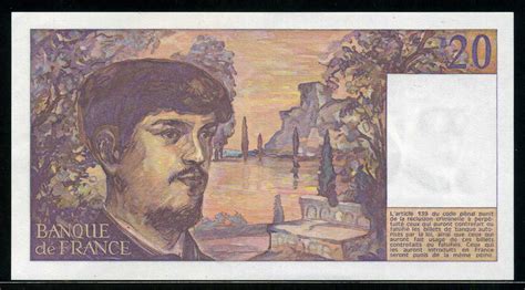 France Currency 20 French Francs banknote 1982 Claude Debussy|World Banknotes & Coins Pictures ...