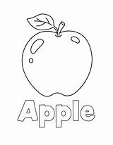 Colorful Apple Coloring Page sketch template