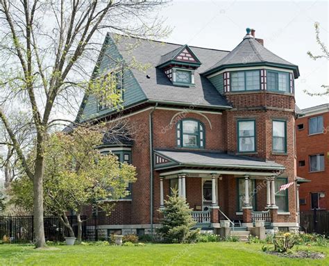 Brick Victorian House in Springtime – Stock Editorial Photo © Lawcain ...