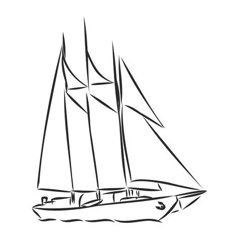 sailing ship vector sketch 17050584 Vector Art at Vecteezy