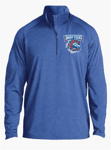 Bridgeport Sound Tigers Half Zip Raglan Performance - Bridgeport Sound ...