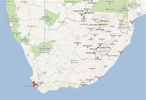 Cape Town Map - South Africa