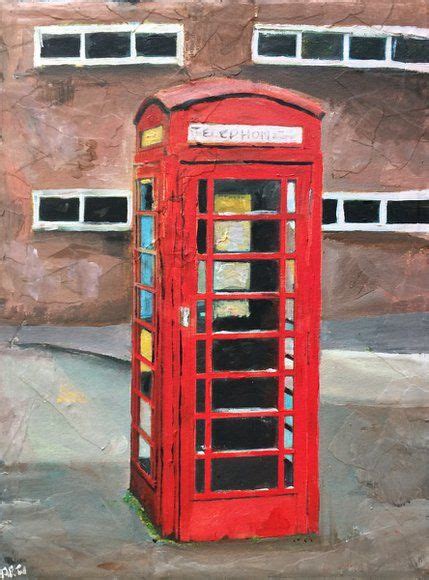 The Red Phone Box (2020) Acrylic painting by Andrew Reid Wildman | Phone box, Acrylic painting ...