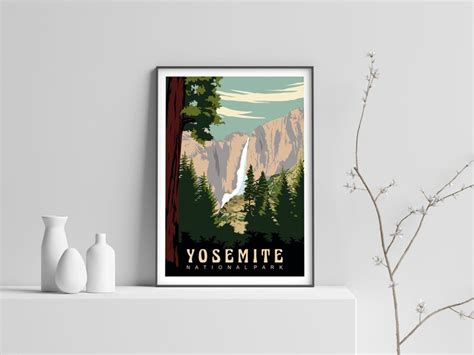 Yosemite Print Yosemite Wall Art Yosemite Poster | Etsy