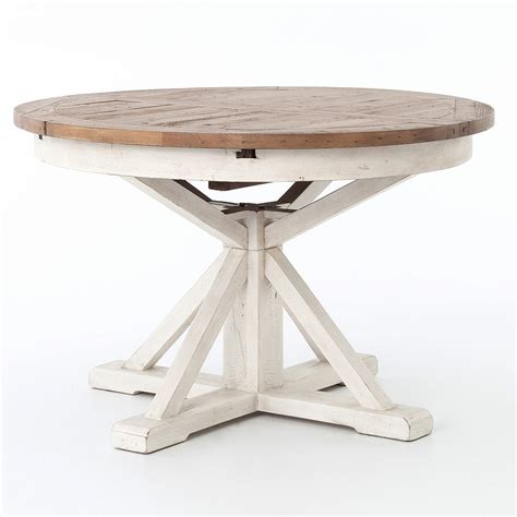 Cintra White Expandable Round Dining Table 63" | Zin Home