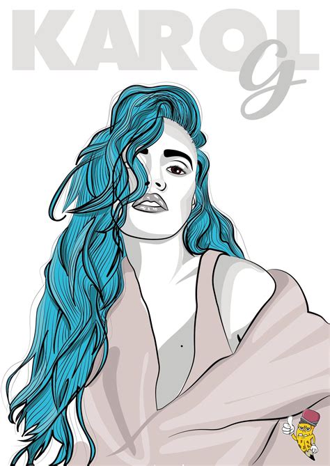 Ilustración de Karol g en blanco Celebrity Drawings, Mexican Art, Regina, Imvu, Posters ...