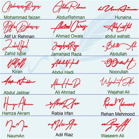 New Design Handwritten 21 Names Signatures - Likhari Signature