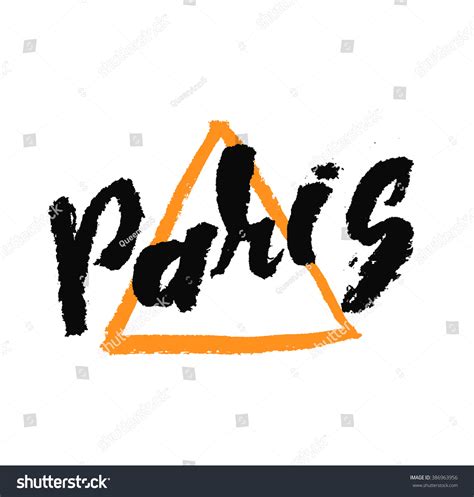 Paris Logo Card Ink Hand Lettering Stock Vector (Royalty Free) 386963956 | Shutterstock