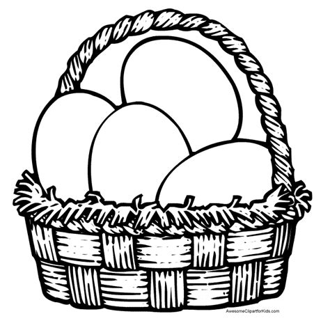 Easter Coloring Pages: Easter Egg Basket Coloring Pages, Egg Baskets Coloring Printables