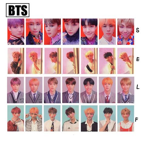 Fashion Style New KPOP BTS Bangtan Boys LOVE YOURSELF Tear Album Photo Card 7 Pcs/Set Paper ...