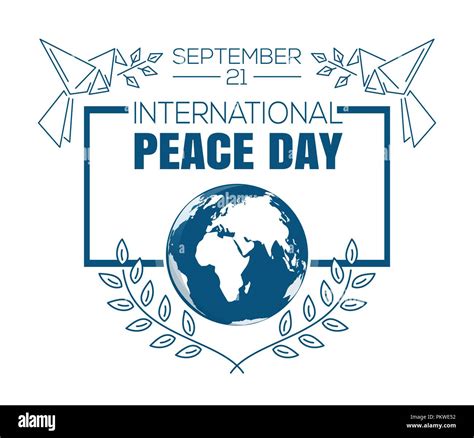 International Peace Day logo design. International Day of Peace. World ...