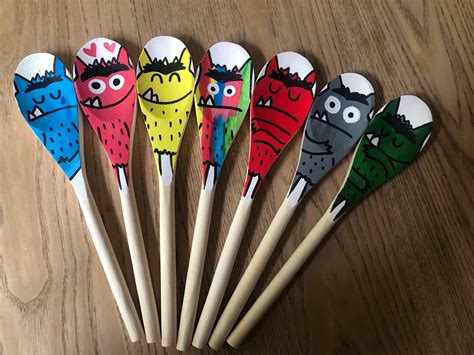 The colour monster story spoons | Etsy