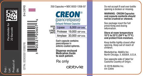 Creon - FDA prescribing information, side effects and uses