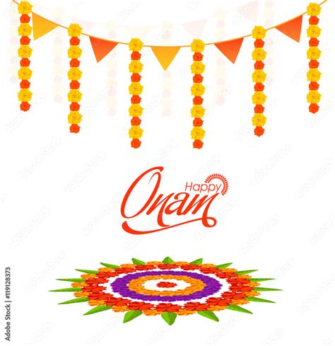 Greeting Card design for Happy Onam. Stock Vector | Adobe Stock