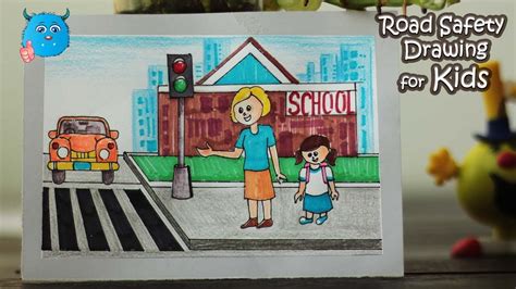 Road Safety Drawing For Kids Easy - Listen to a song with five lessons about road safety.