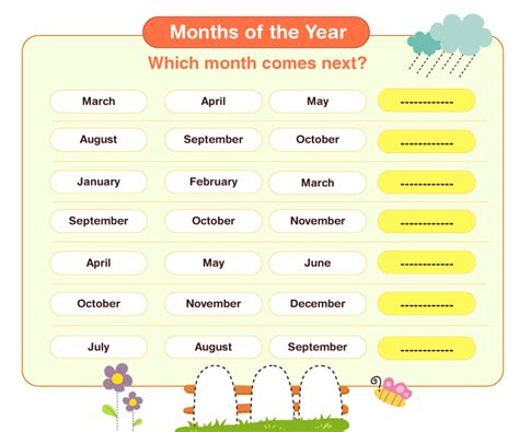 Months Of The Year Printables (2022)