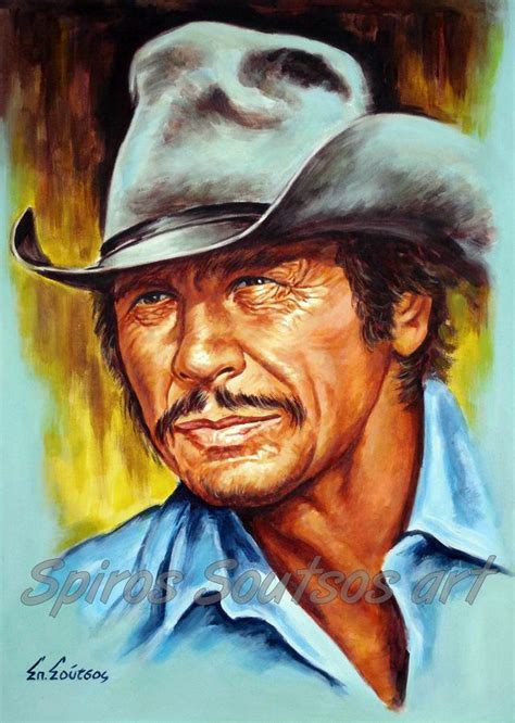 Charles Bronson painting portrait, movie poster | Soutsos art