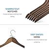 Amazon.com: Zober Wooden Hangers w/Rubber Grips - 10 Pack Non Slip ...