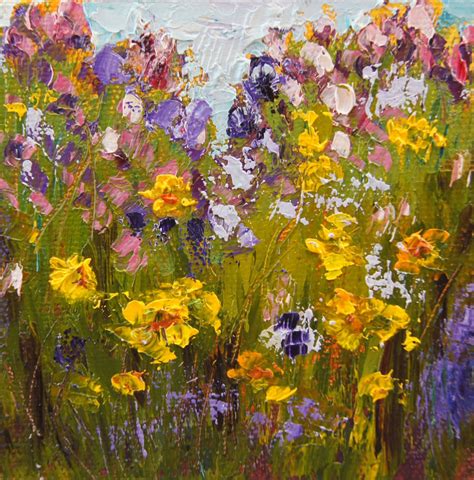 Impressionist floral painting Wildflowers by