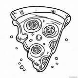 Cheesy Pizza Slice Coloring Page 41724 33015 sketch template