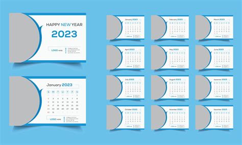 desk calendar design template 13943302 Vector Art at Vecteezy