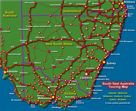 Map of the New South Wales and Major Routes - Click to see About NSW Australia Map, Australian ...