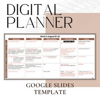 Digital Planner: Fully Customizable in Google Slides by Busy Teaching Business