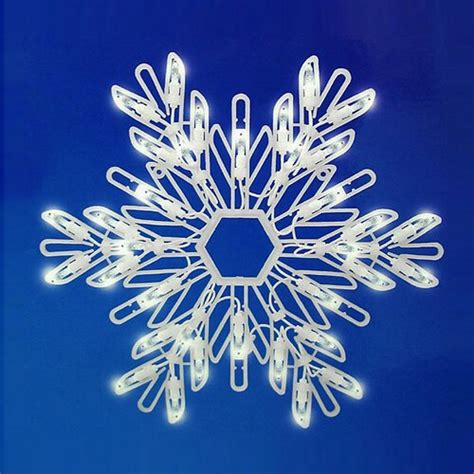 Christmas Central Lighted Snowflake Outdoor Christmas Decoration with ...