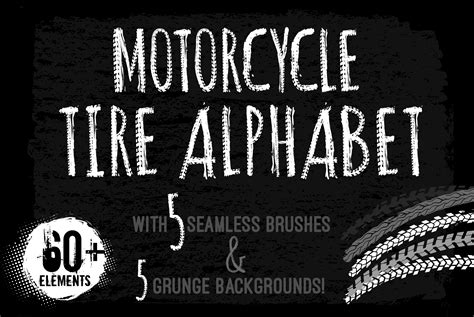 Motorcycle Tire Alphabet ~ Illustrations ~ Creative Market