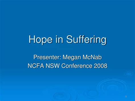 PPT - Hope in Suffering PowerPoint Presentation, free download - ID:2357978