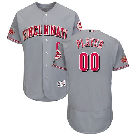 Men's Cincinnati Reds Majestic Gray Road 150th Anniversary Authentic ...