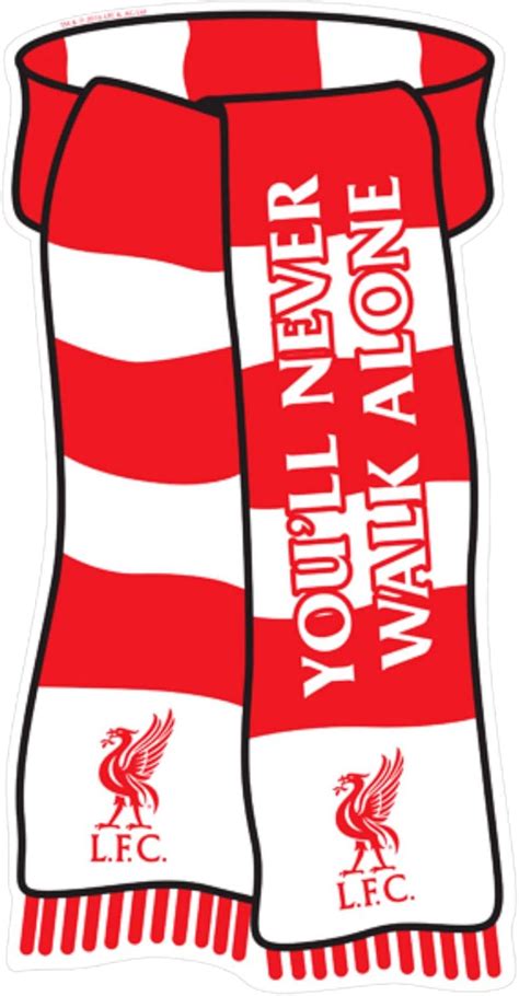 Liverpool FC Official Scarf Shaped Show Your Colours Metal Sign (One Size) (Red/White): Amazon ...