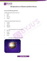 Test Your Knowledge: Planets and Moons Quiz - Find Out How Much | Course Hero