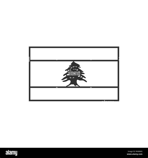 Flag of lebanon Black and White Stock Photos & Images - Alamy