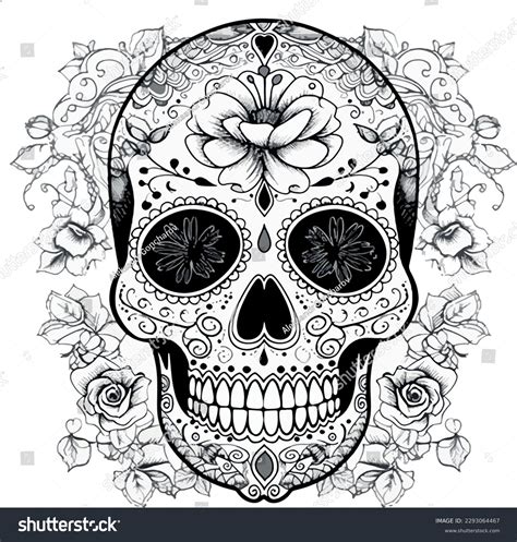 Sugar Skulls Day Dead Skull Isolated Stock Vector (Royalty Free) 2293064467 | Shutterstock