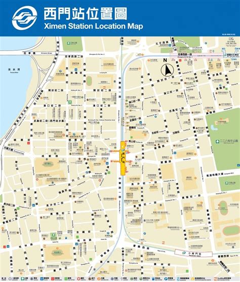 Ximen station map - Ximending mrt map (Taiwan)