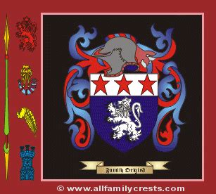 Black family crest and meaning of the coat of arms for the surname ...