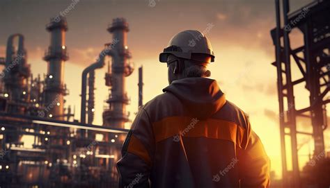 Premium Photo | Workers in the oil field the petrochemical industry and the production of oil ...