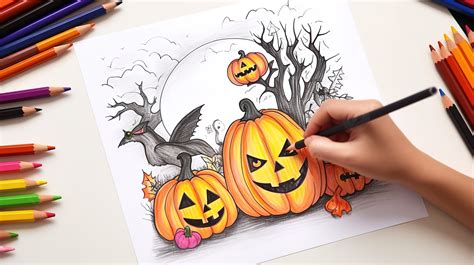 10 Incredibly Easy Halloween Drawings No Adult With Markers Background, How To Draw Halloween ...