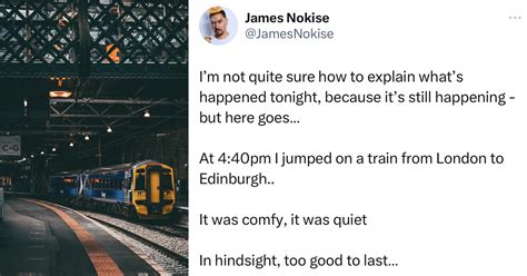 This tale of a London to Edinburgh train journey gone epically wrong ...